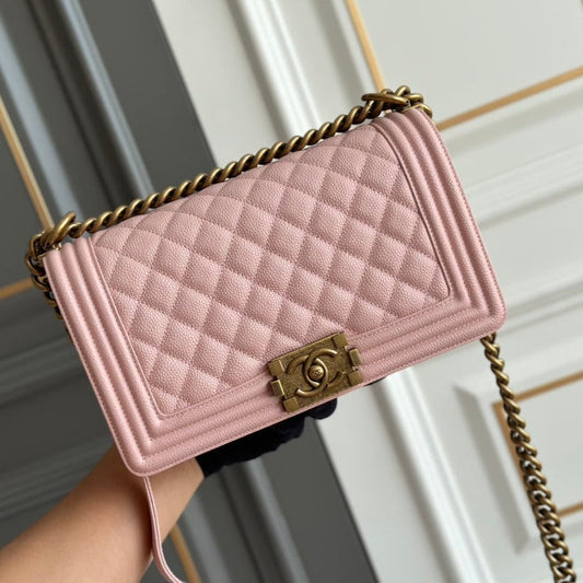 garçon moyen 25 rose matelassé caviar antique ghw
