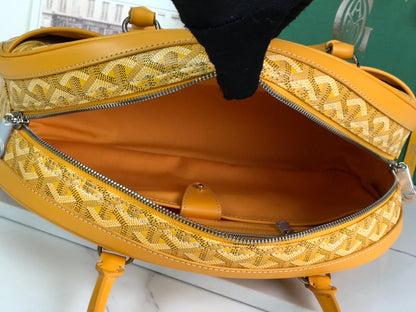 サン・ジャンヌ バッグ 35 イエロー ゴヤルディン キャンバス＆カーフスキン
