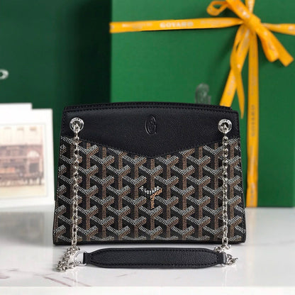 ルエット ストラクチャー ミニ バッグ 21 ブラック ゴヤルダン キャンバスとカーフスキン