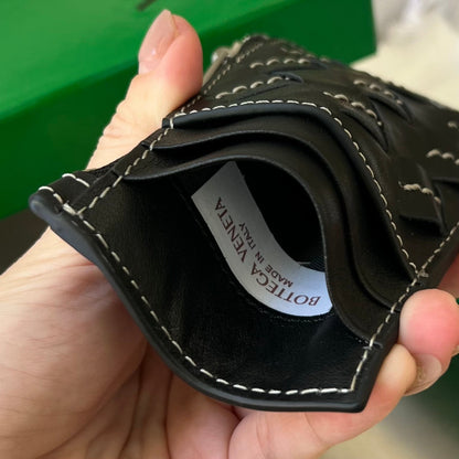 ÉTUI À CARTES ZIPPÉ 11 EN CUIR DE VEAU NOIR