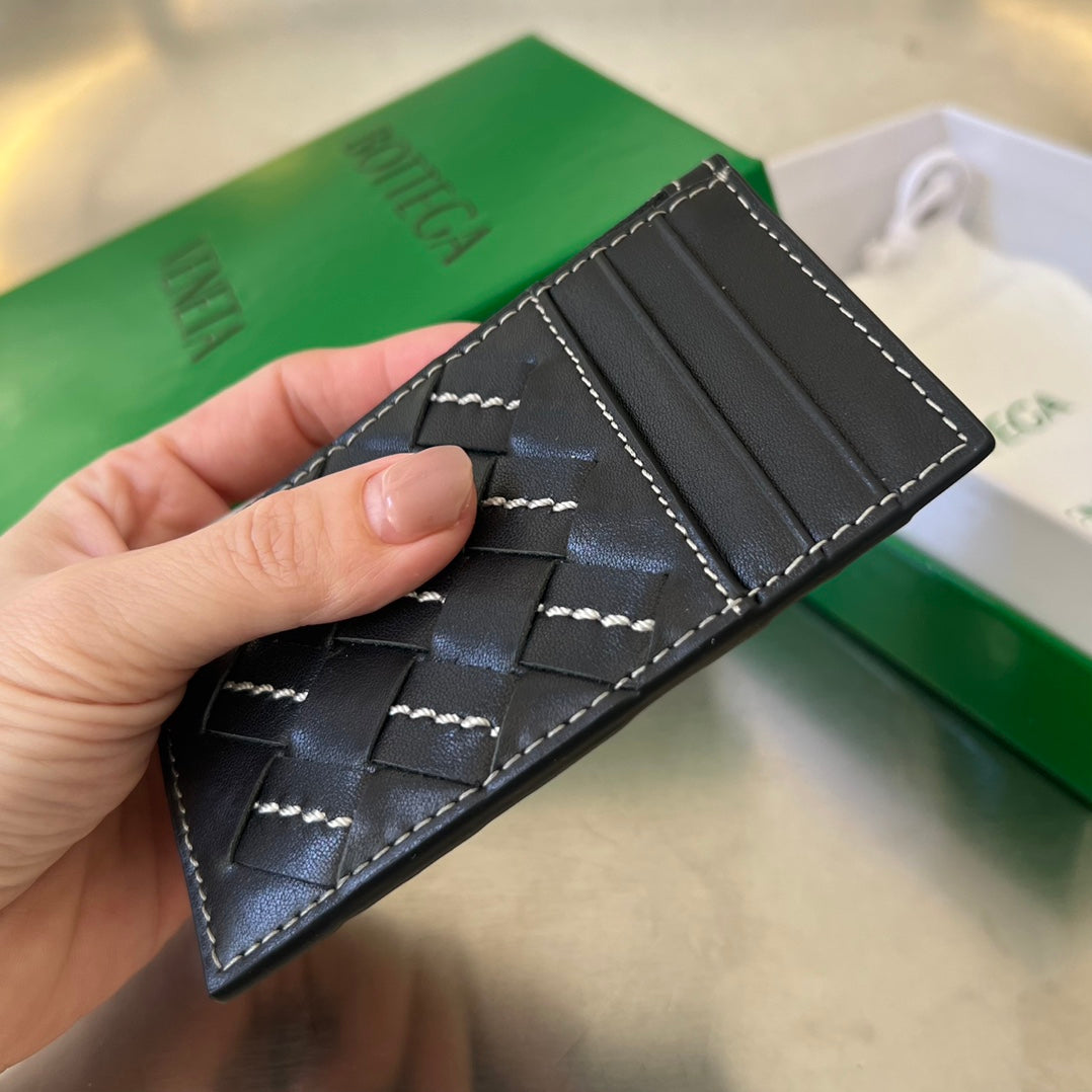 ÉTUI À CARTES ZIPPÉ 11 EN CUIR DE VEAU NOIR
