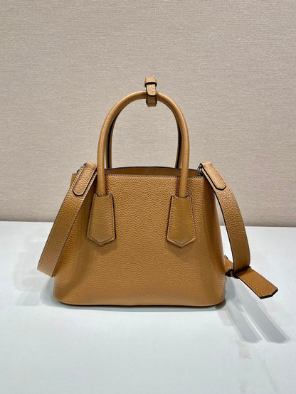 SAC CABAS 25 EN CUIR DE CERF BRUN GINGEMBRE