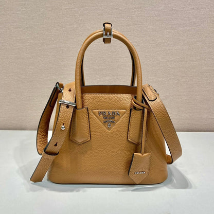 SAC CABAS 25 EN CUIR DE CERF BRUN GINGEMBRE
