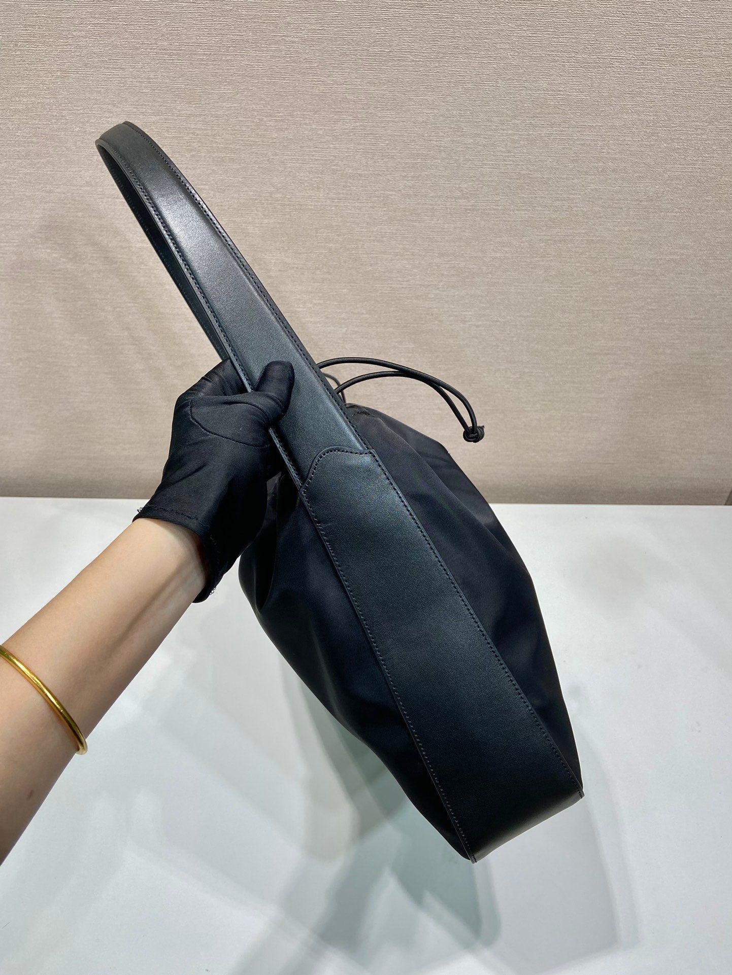 大型巾着バッグ 37インチ ブラック RE-NYLON