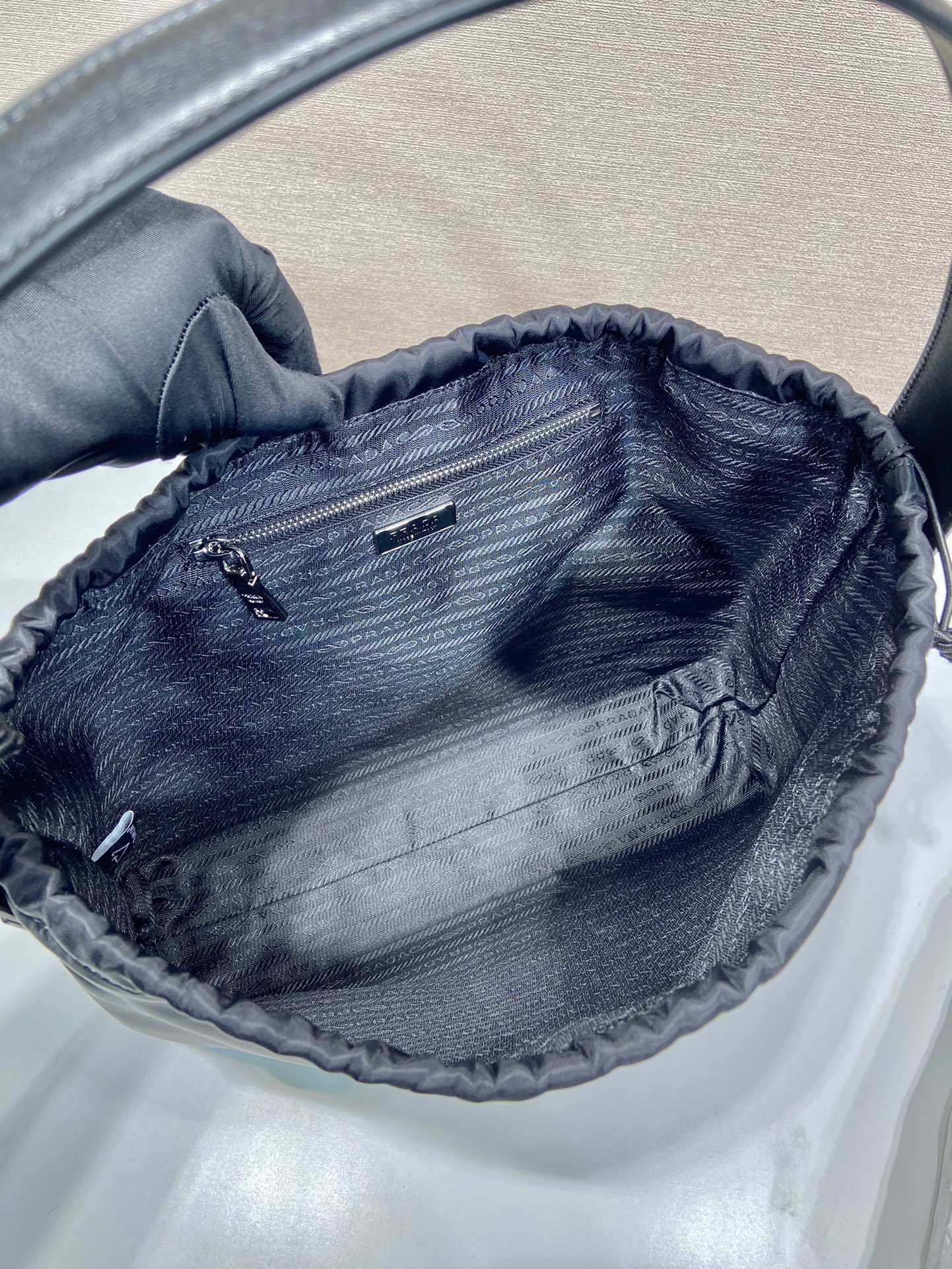 大型巾着バッグ 37インチ ブラック RE-NYLON