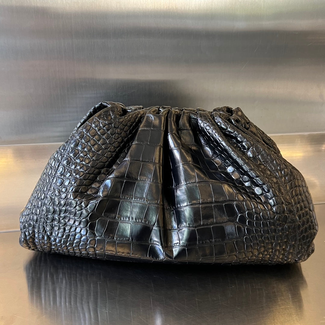 クラシックポーチ 40cm ブラックカーフスキン