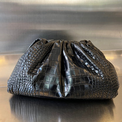 クラシックポーチ 40cm ブラックカーフスキン