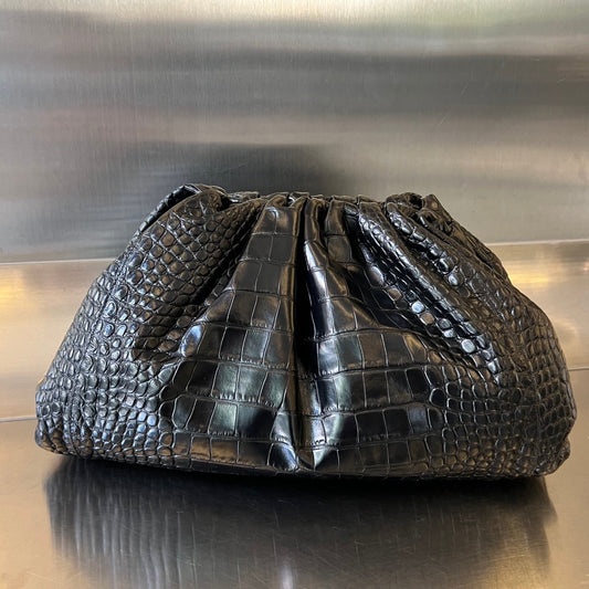 クラシックポーチ 40cm ブラックカーフスキン