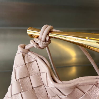SARDINE 20 AVEC CHAÎNE EN CUIR D'AGNEAU ROSE CLAIR