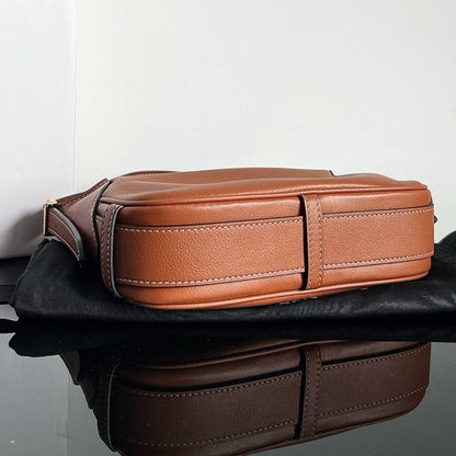 MINI SAC À MAIN EN CUIR DE VEAU SOFT 19 TAN