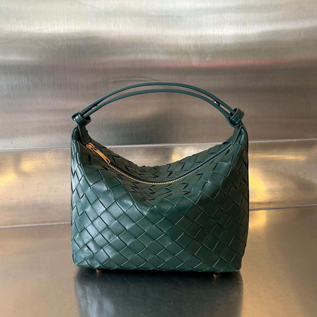 SAC WALLACE 22 EN CUIR DE VEAU VERT FONCÉ