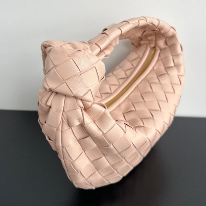 MINI JODIE 28CM EN CUIR D'AGNEAU ROSE CLAIR