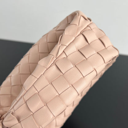MINI JODIE 28CM EN CUIR D'AGNEAU ROSE CLAIR