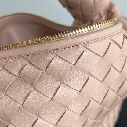 MINI JODIE 36 CM EN CUIR D'AGNEAU ROSE CLAIR