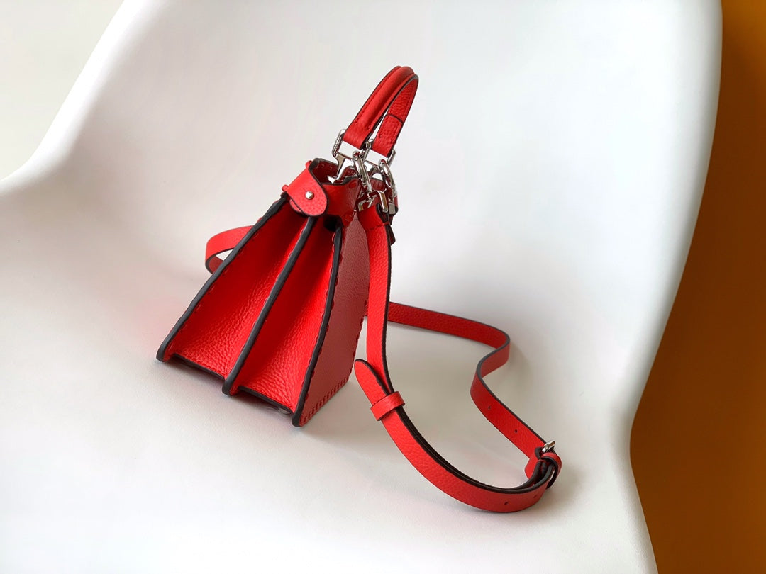Peekaboo ISeeU Petite 20 Sac Cuir Rouge Shw 