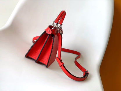 Peekaboo ISeeU Petite 20 Sac Cuir Rouge Shw 