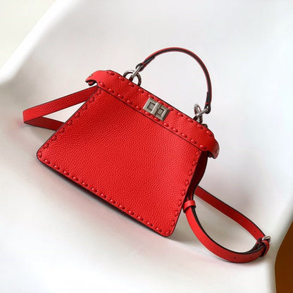 Peekaboo ISeeU Petite 20 Sac Cuir Rouge Shw 