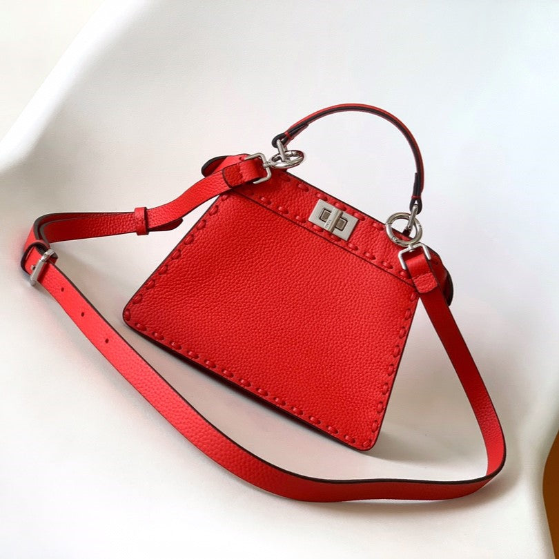 Peekaboo ISeeU Petite 20 Sac Cuir Rouge Shw 