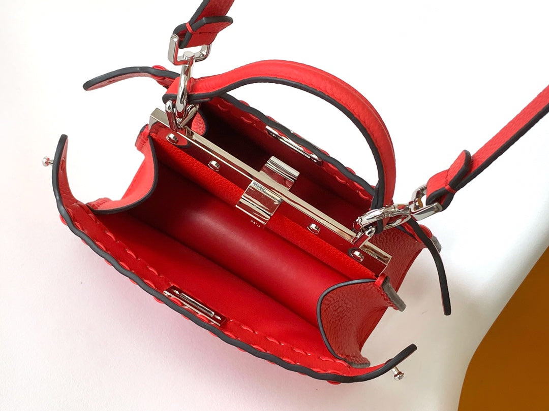 Peekaboo ISeeU Petite 20 Sac Cuir Rouge Shw 