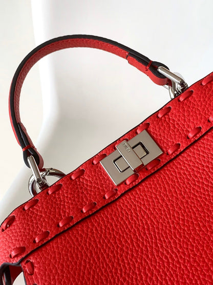 Peekaboo ISeeU Petite 20 Sac Cuir Rouge Shw 