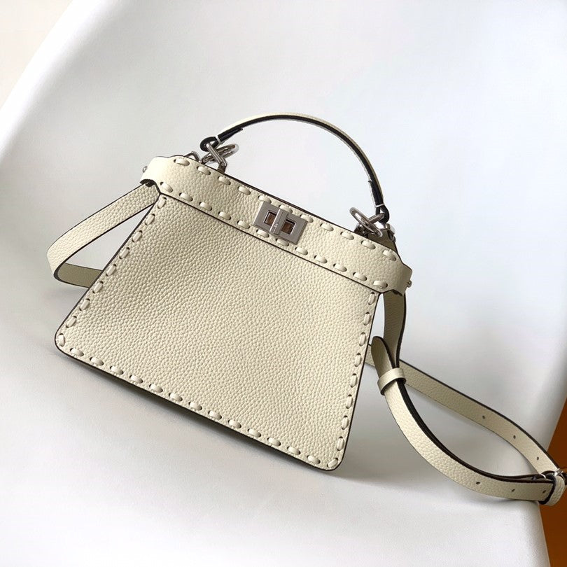 Peekaboo ISeeU Petite 20 Sac Cuir Ivoire Shw 