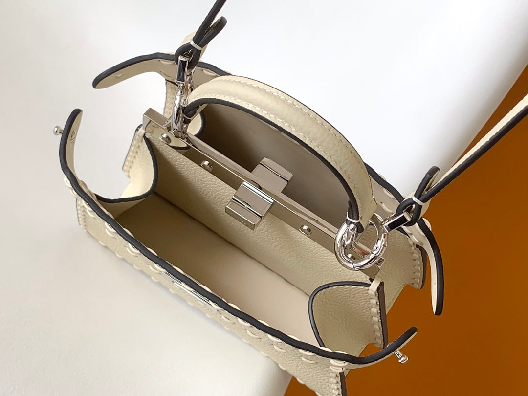 Peekaboo ISeeU Petite 20 Sac Cuir Ivoire Shw 