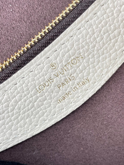 DIANE 23 EN CUIR EMPREINTE MONOGRAMME CRÈME