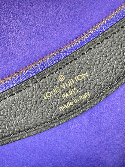 DIANE 23 EN CUIR EMPREINTE MONOGRAMME NOIR