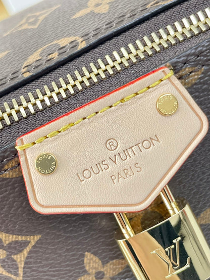 JUSTE AU CAS OÙ 14 EN TOILE MONOGRAMME MARRON QUINCAILLERIE DORÉ