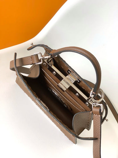 Peekaboo ISeeU Petite 20 Sac Cuir Chocolat Shw 