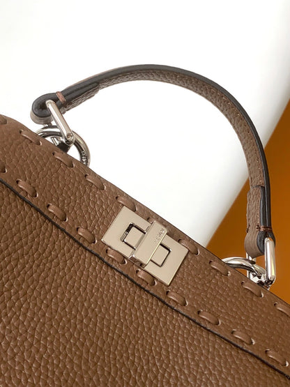 Peekaboo ISeeU Petite 20 Sac Cuir Chocolat Shw 
