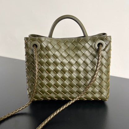 bv medium andiamo 32 cuir d'agneau vert kaki 