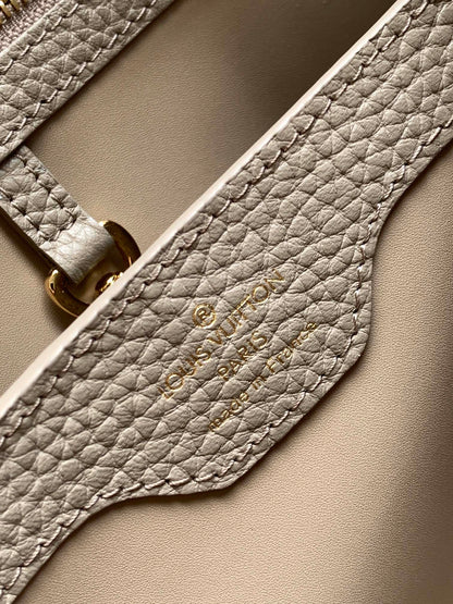 CAPUCINES BB 27 EN TAURILLON MARRON KAKI QUINCAILLERIE OR