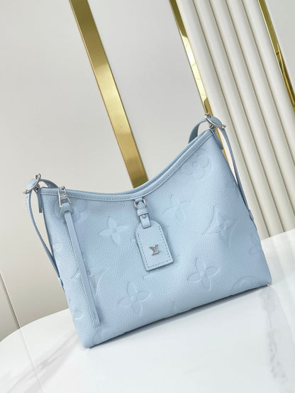 CARRYALL PM 29 EN CUIR EMPREINTE MONOGRAMME BLEU BEAU