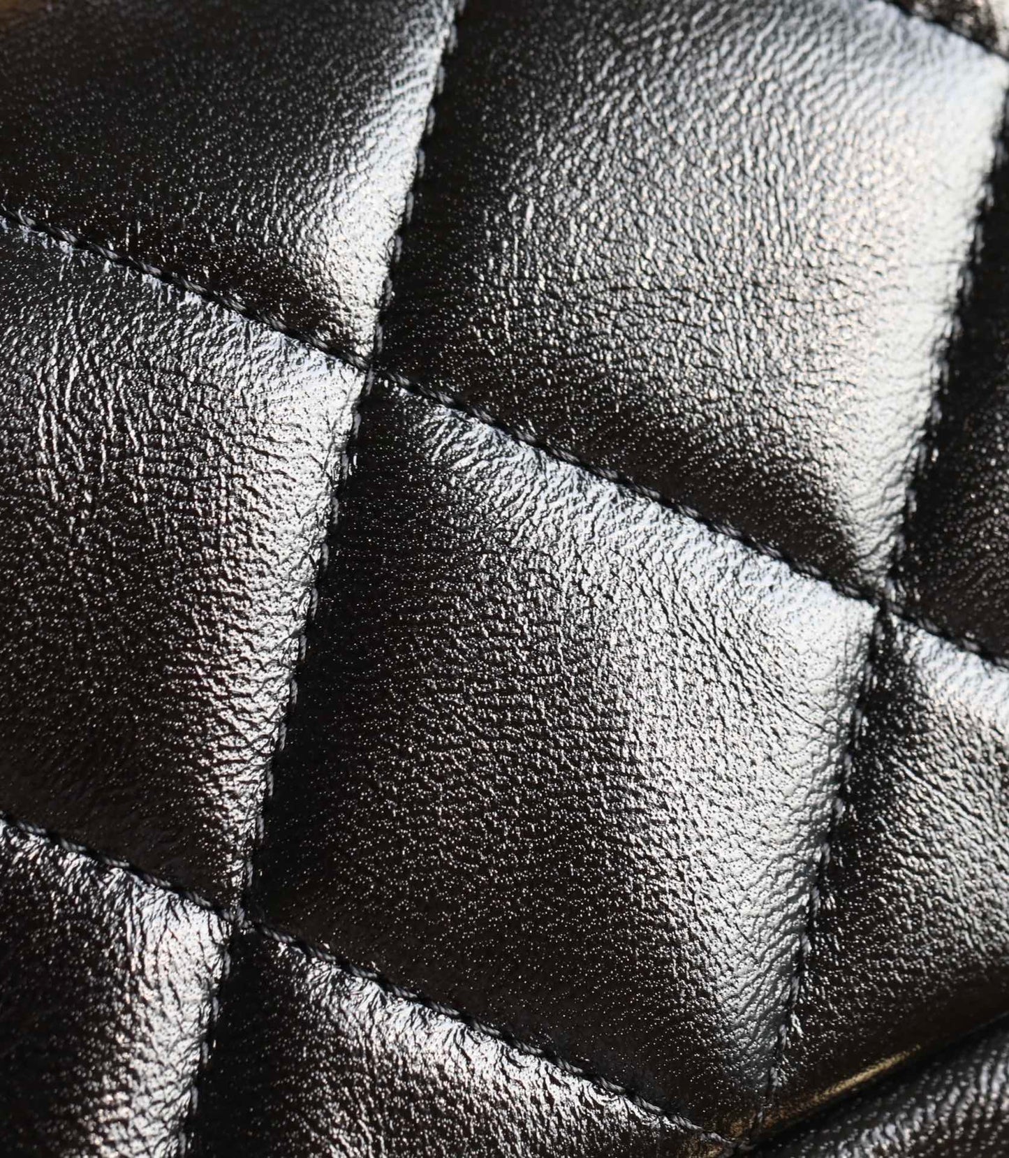24B Mini Flap Bag With Top Handle 19cm Black Lambskin