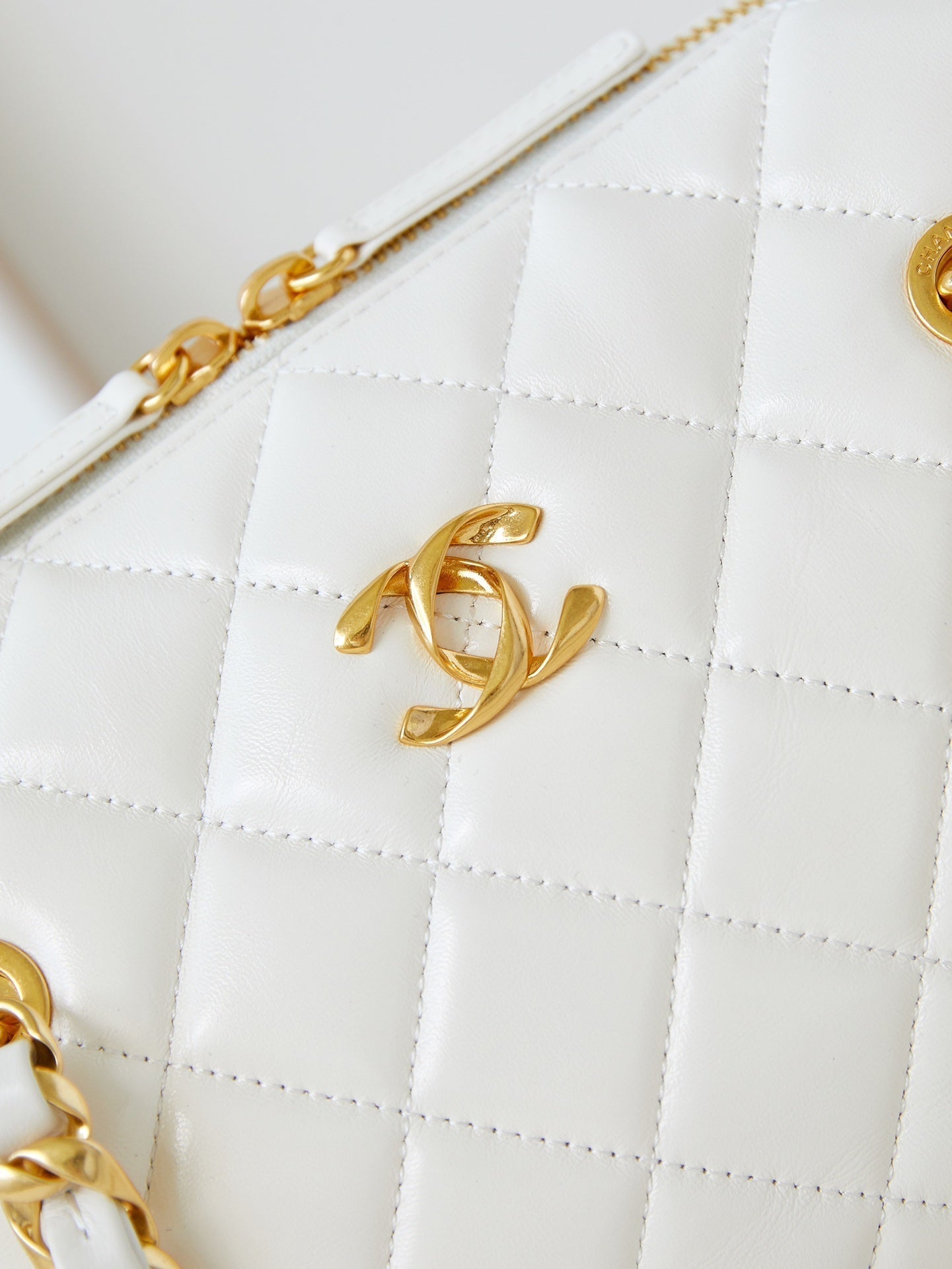 CC 24K ボウリングバッグ 25cm ホワイトワックスラムスキン