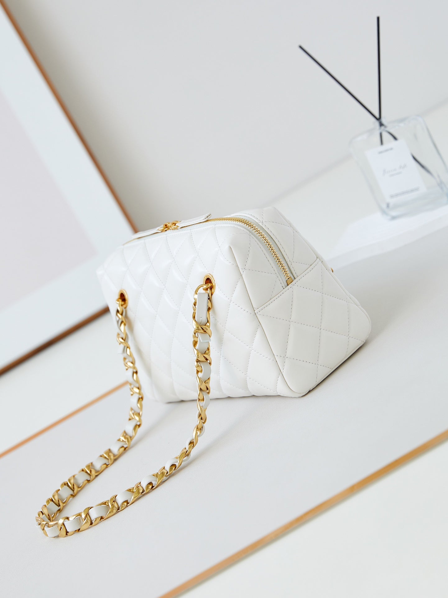 CC 24K ボウリングバッグ 25cm ホワイトワックスラムスキン