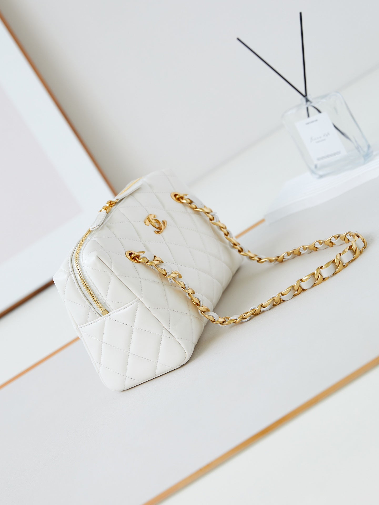 CC 24K ボウリングバッグ 25cm ホワイトワックスラムスキン