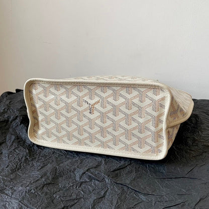 Mini sac Anjou 20 en toile goyardine beige et cuir de veau