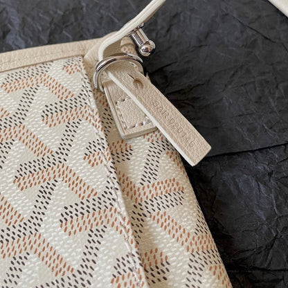 Mini sac Anjou 20 en toile goyardine beige et cuir de veau