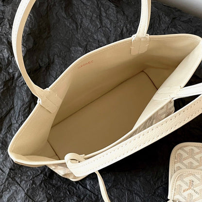 Mini sac Anjou 20 en toile goyardine beige et cuir de veau