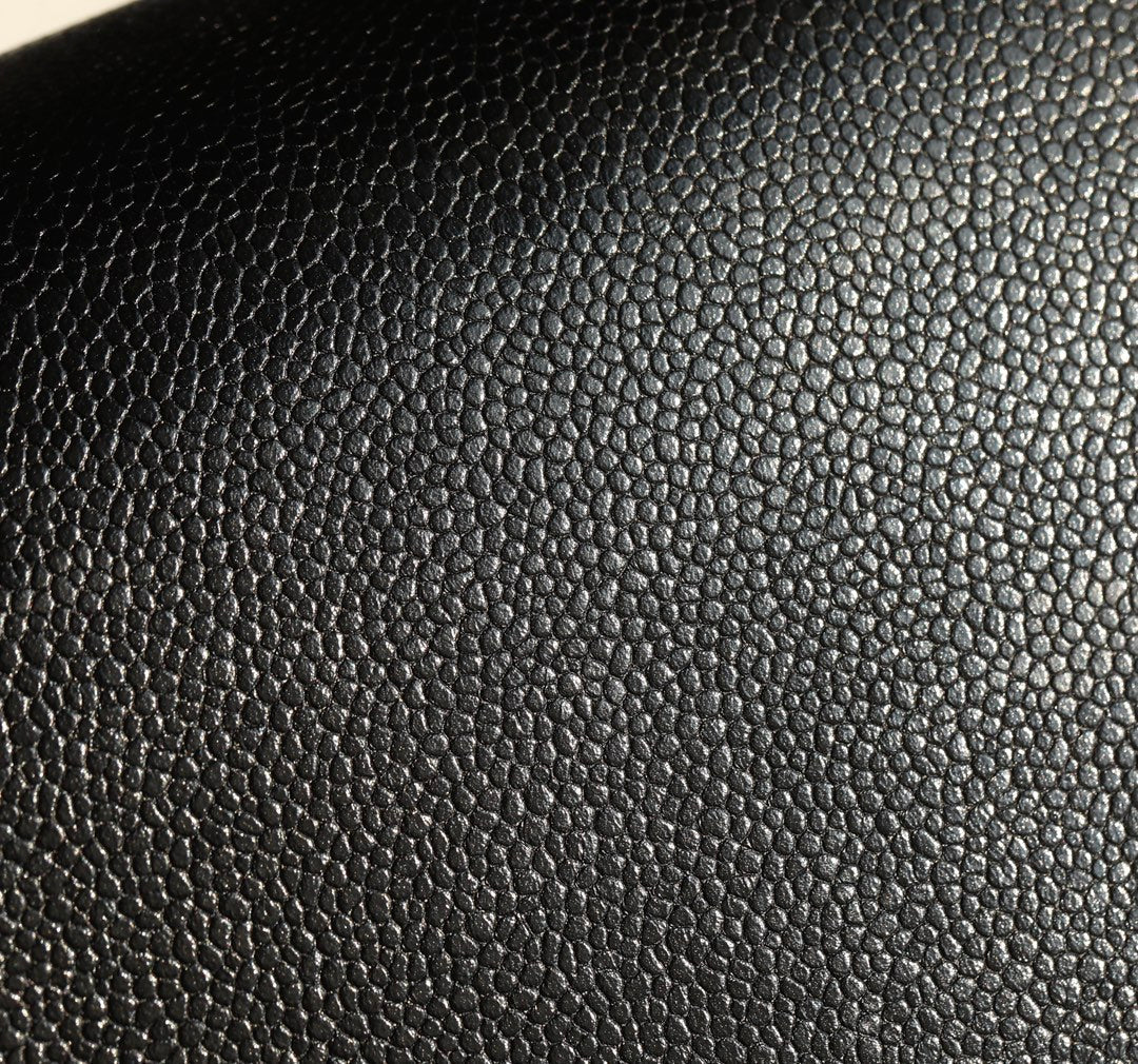 CC 24K フラップバッグ 18cm ブラック グレインカーフスキン ゴールド金具