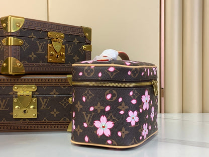 LV x TM NICE 20cm サクラ ブラウン チェリーブロッサム モノグラム キャンバス