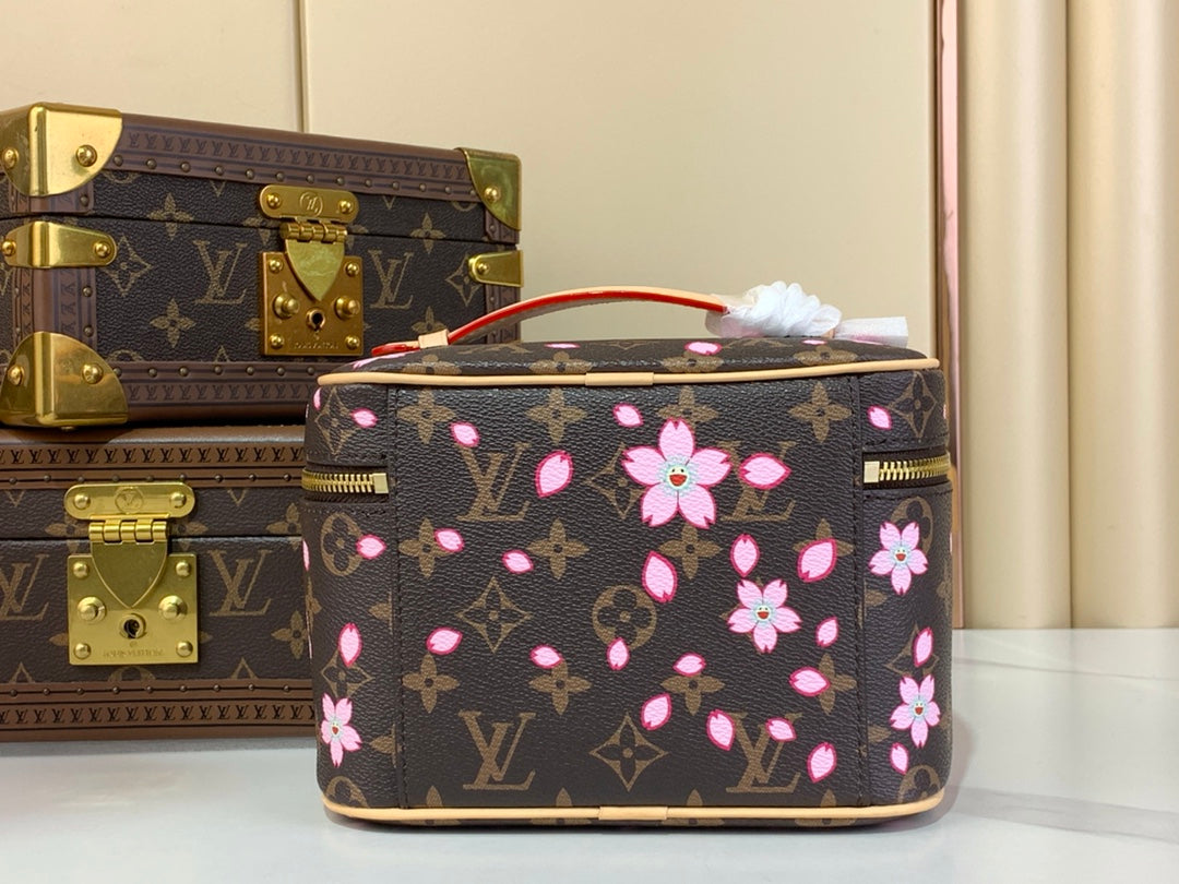 LV x TM NICE 20cm サクラ ブラウン チェリーブロッサム モノグラム キャンバス