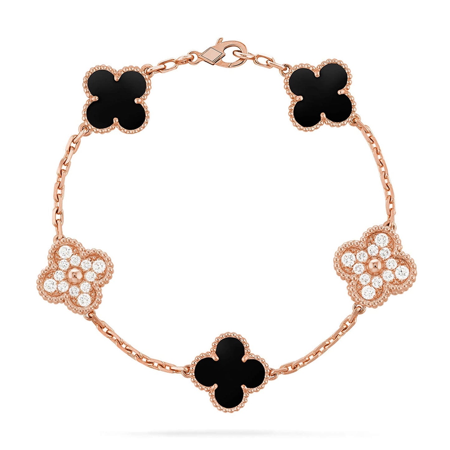 CLOVER 5 MOTIF ONYXS BRACELET COLLECTION
