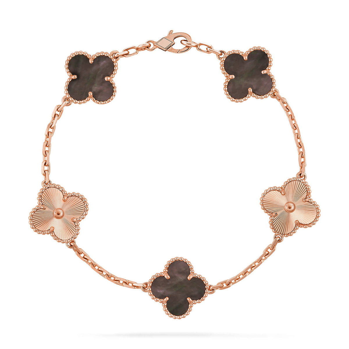 CLOVER 5 MOTIF GRAY MOP BRACELET COLLECTION