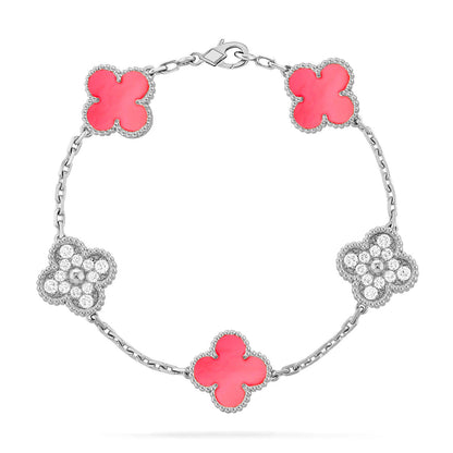 CLOVER 5 MOTIFS  PINK MOP BRACELET COLLECTION