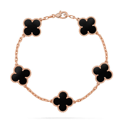 CLOVER 5 MOTIF ONYXS BRACELET COLLECTION