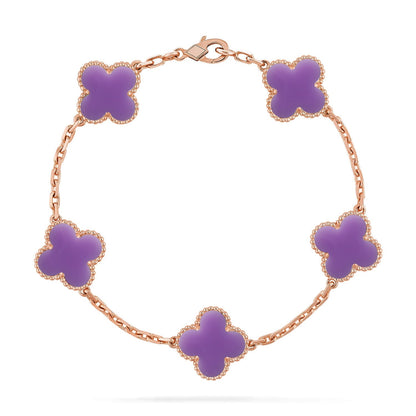 CLOVER 5 MOTIF LIGHT PURPLE BRACELET COLLECTION