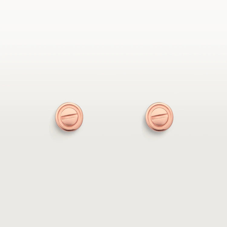 LOVE EARRINGS PINK GOLD 10MM